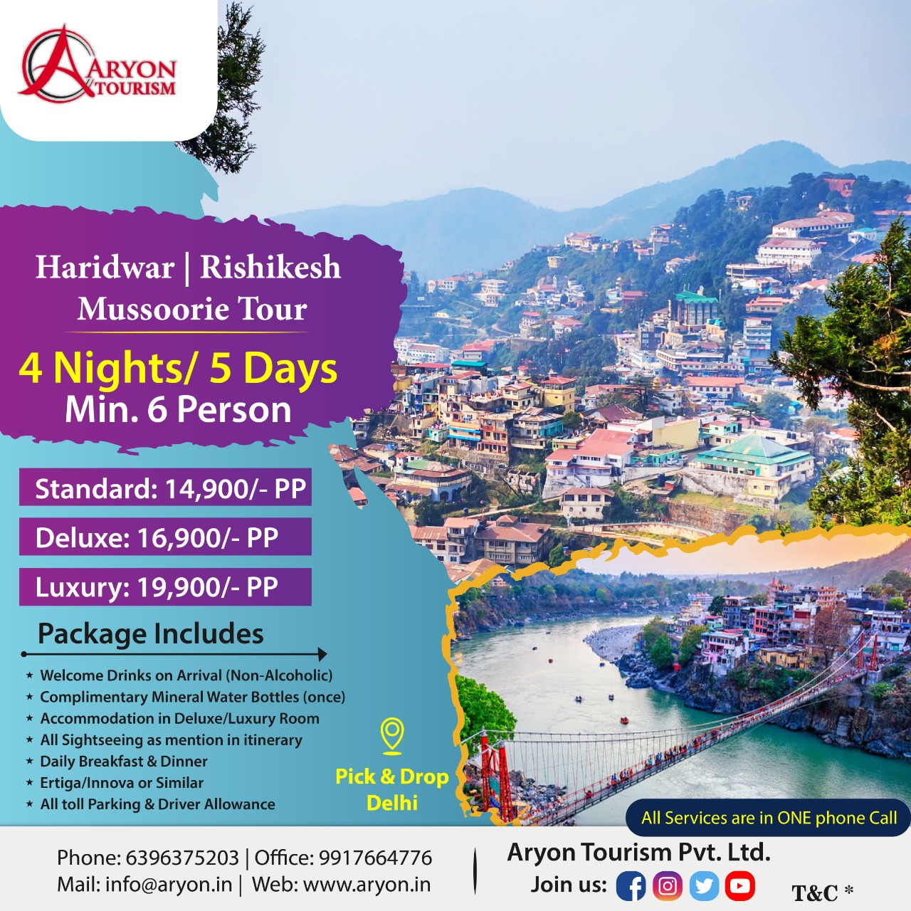 haridwar to mussoorie tour package